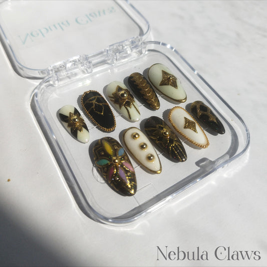 Golden - HUNTRIX from K-POP Demon Hunters Movie Inspired Press On Nails