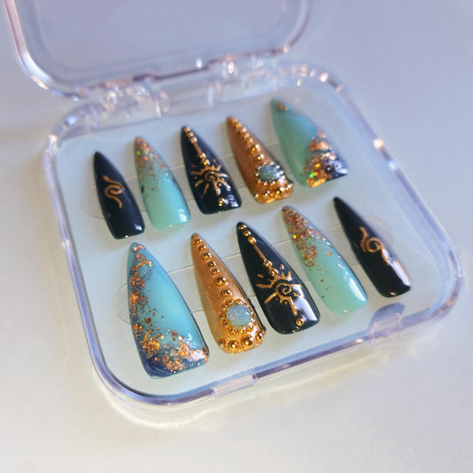 Love and Deepspace Rafayel Sapphire Dream Inspired Press On Nails