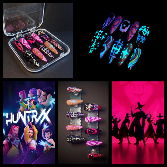 K-POP Demon Hunters Glow in the Dark Press On Nails
