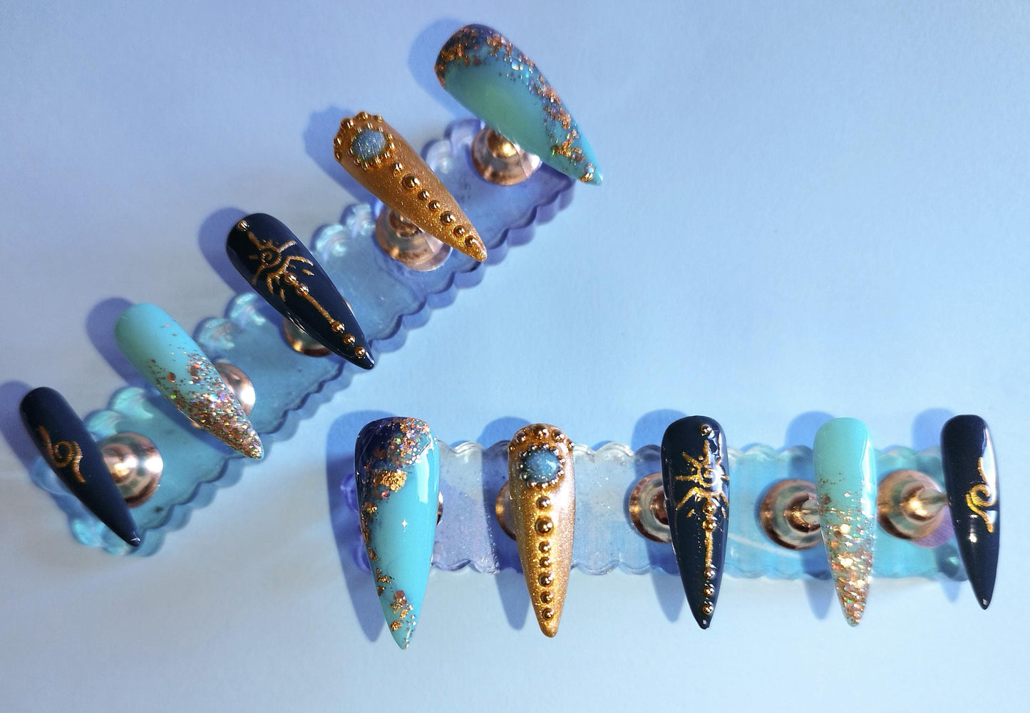 Love and Deepspace Rafayel Sapphire Dream Inspired Press On Nails