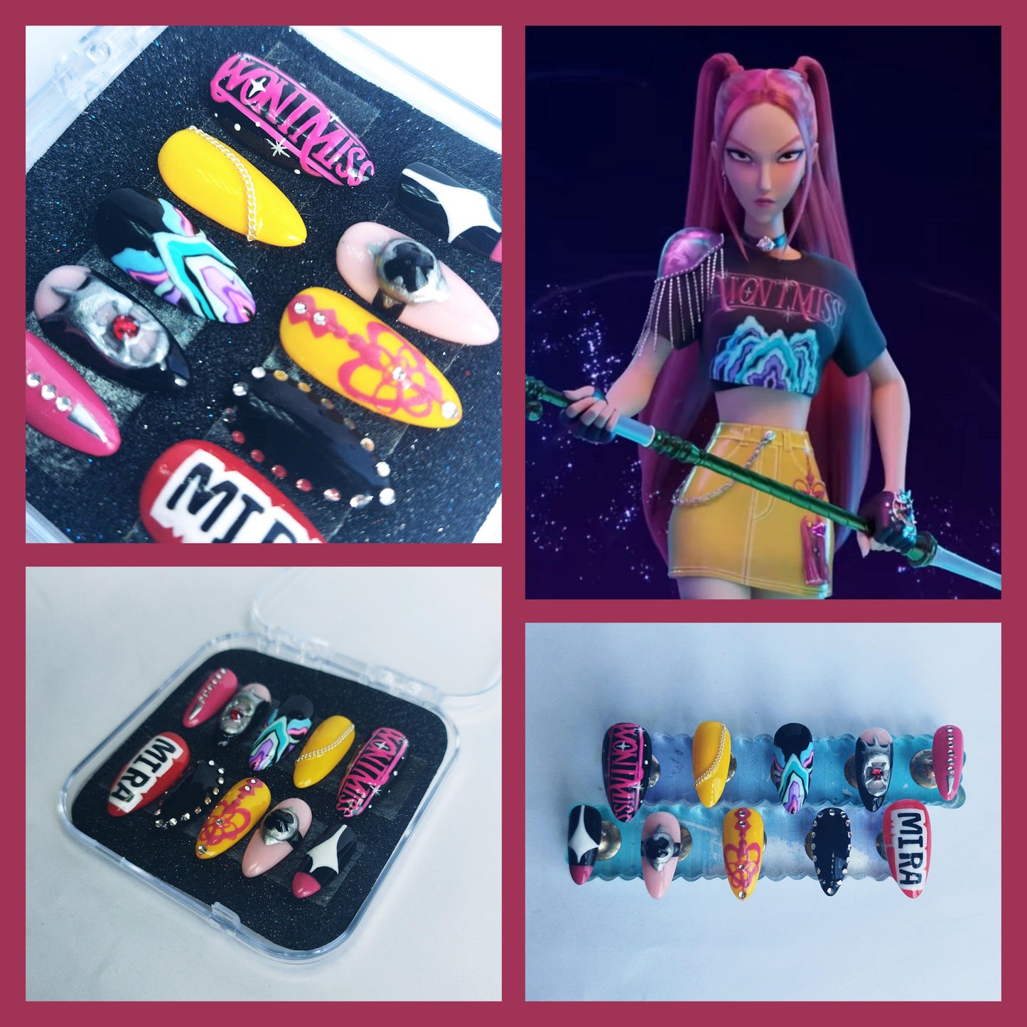 Mira from K-POP Demon Hunters Movie Inspired Press On Nails