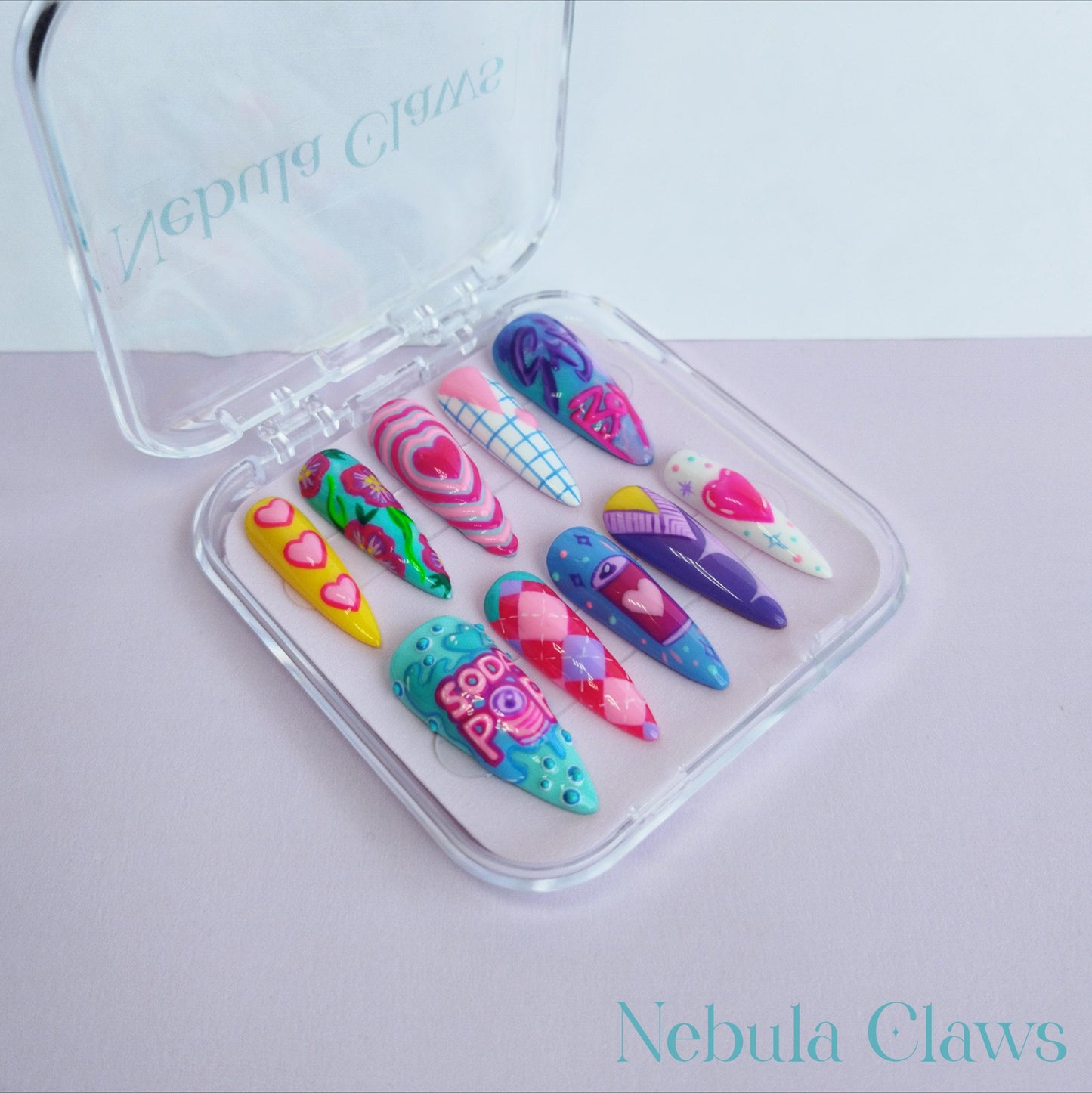 LOVE SODA POP - Saja Boys from K Pop Demon Hunters Movie Inspired Press On Nails