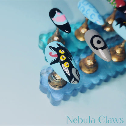 Derpy the Tiger and Susie the Bird from K-POP Demon Hunters Movie Inspired Press On Nails