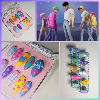 Soda Pop - Saja Boys from Kpop Demon Hunters Movie Inspired Press On Nails
