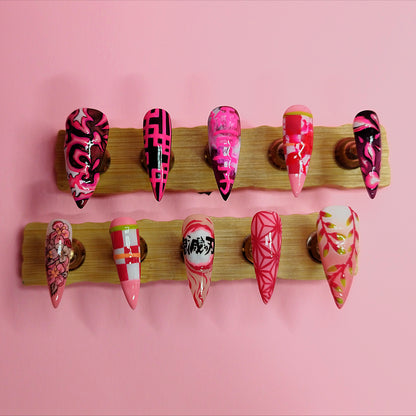 Nezuko - Demon Slayer anime inspired Press-On Nails
