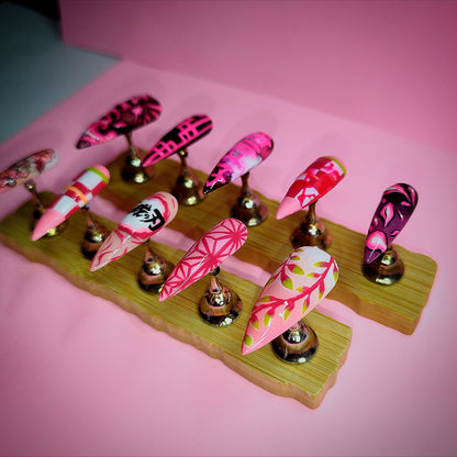 Nezuko - Demon Slayer anime inspired Press-On Nails