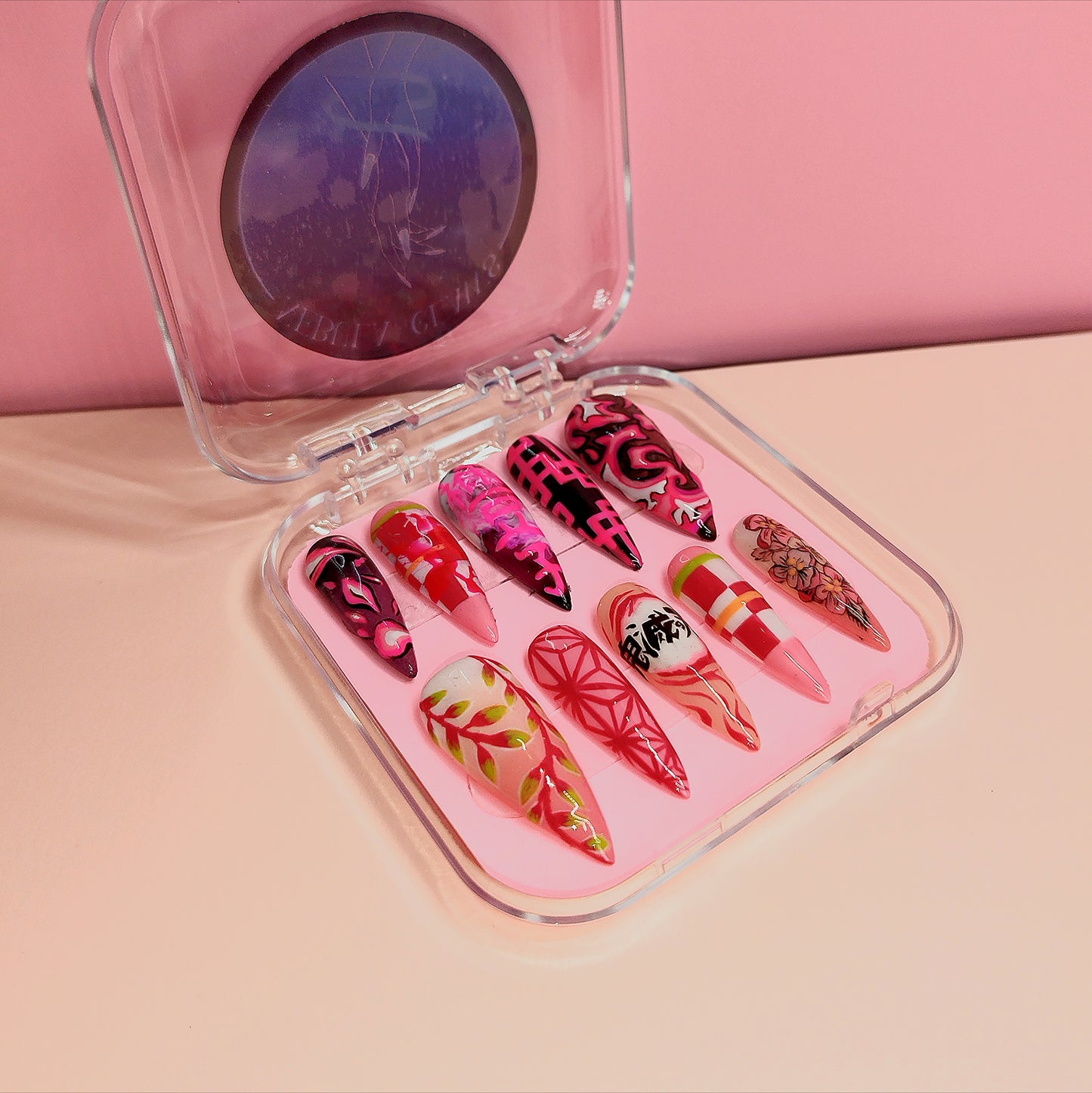 Nezuko - Demon Slayer anime inspired Press-On Nails