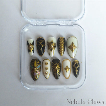Golden - HUNTRIX from K-POP Demon Hunters Movie Inspired Press On Nails