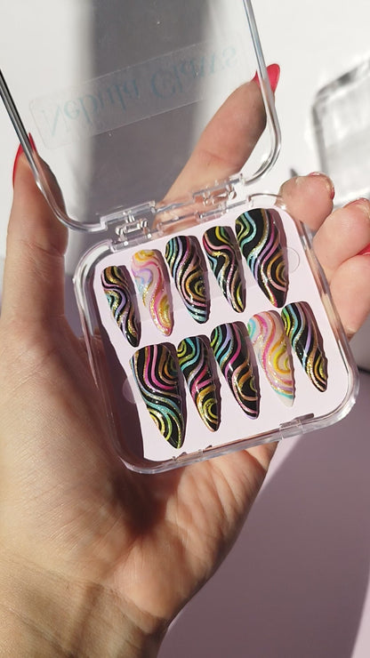 HONMOON - Press on nails inspired by K-POP Demon Hunters